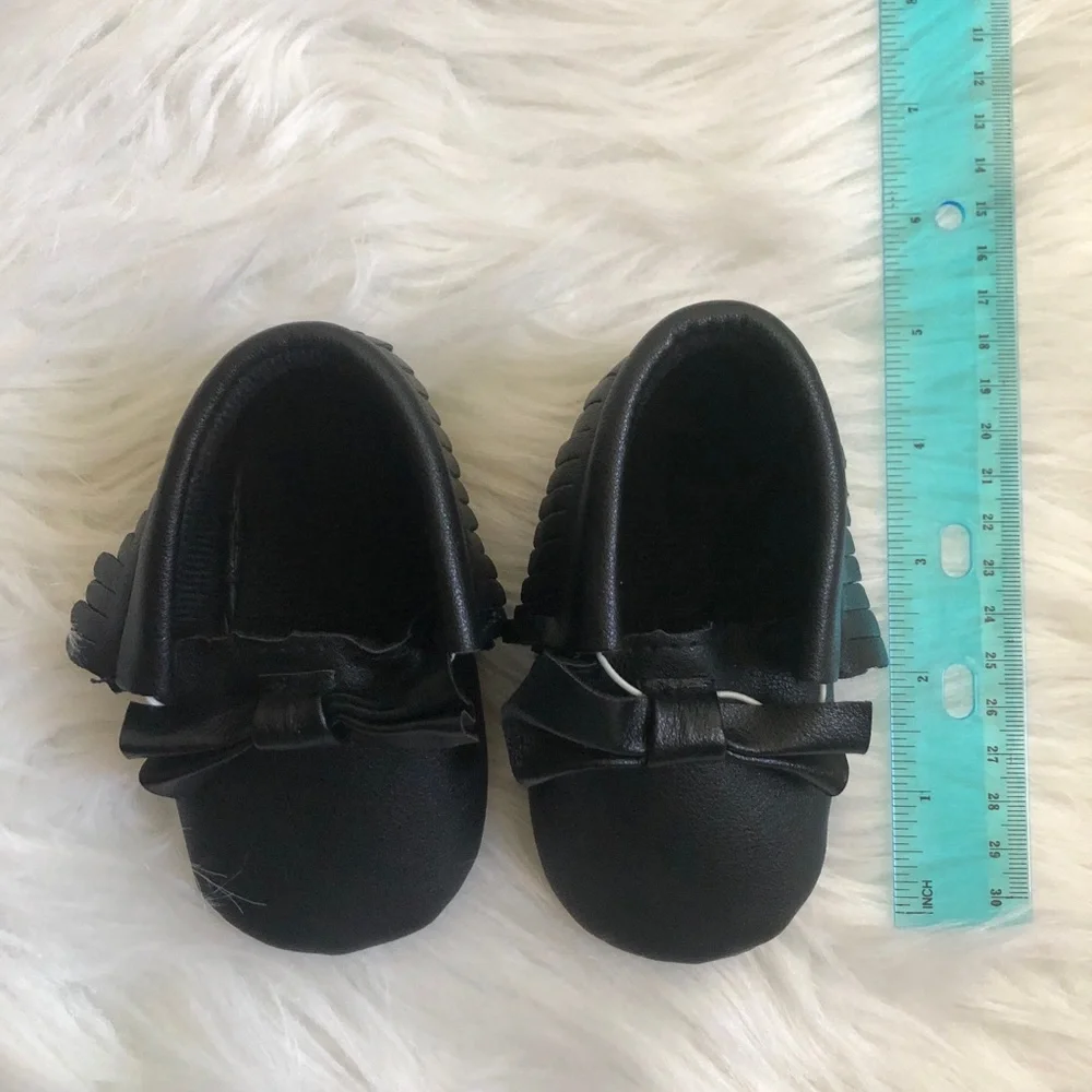 Baby girl 6-12M mocassin black shoes